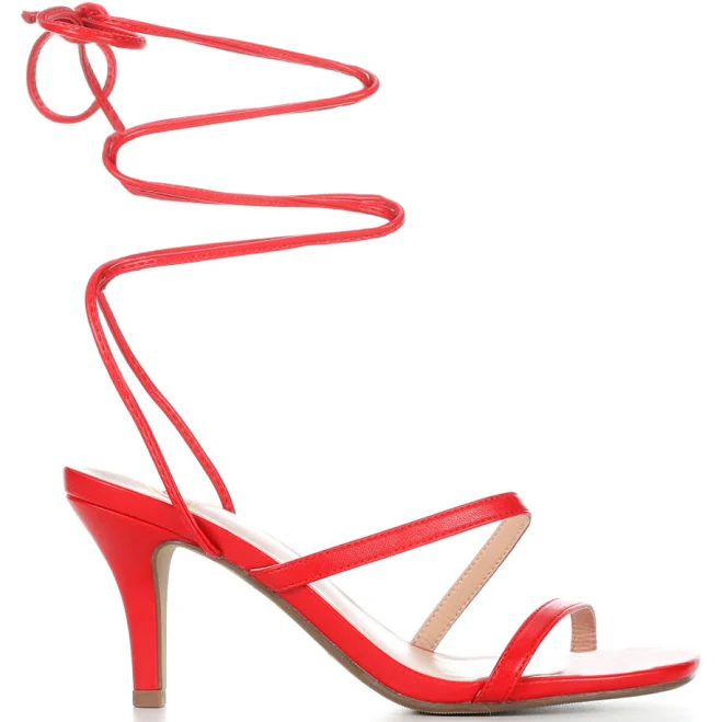 heels Delicious Women's Spree-S Strappy Heels Shoe Carnival $29.98