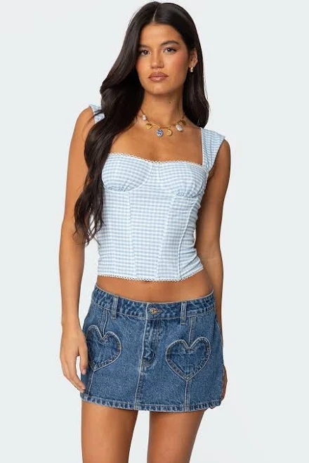 corset top Edikted Women's Marcella Wide Strap Mesh Corset edikted $23.4