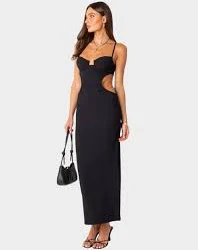 dress Edikted Women's Ribbed Cut Out Cupped Maxi Dress Tillys $62.72