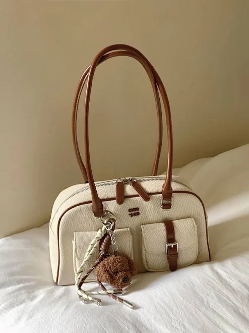 tote bag Elegance Blend Canvas and Faux Leather Bag Bogdana fashion bags $86