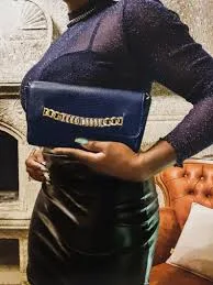 bag Elegant Navy Blue Evening Clutch Bag Chain Strap Faux Leather Women Fashion Occasion Bags Shoulder Bag Night out Gifts for Her Etsy $43.69