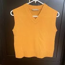 knit vest Everlane Women's V-Neck Sweater Vest - marigold Poshmark $40
