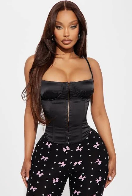 corset top Fashion Nova Camisa Top Pure Seduction Satin Corset Fashion Nova $23.99