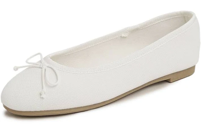 ballet flats Feversole Women's Round Toe Vegan Leather Ballet Flats with Bow Tie Feversole $25.99