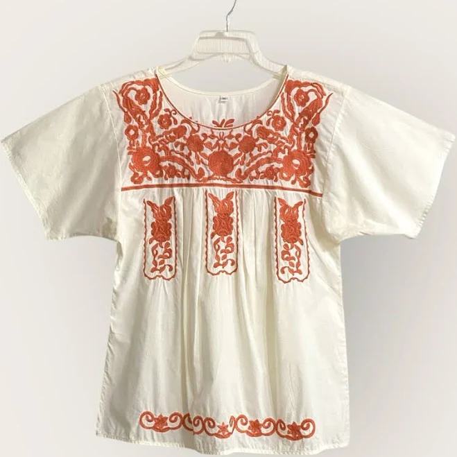 top Floral Embroidered Blouse Poshmark $16