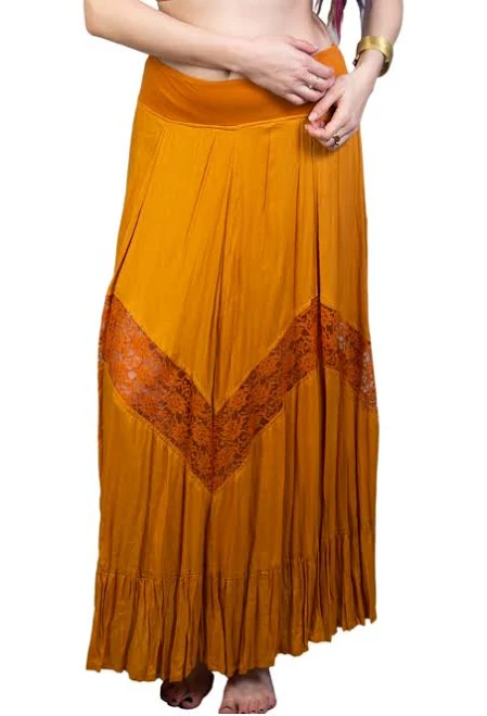 skirt Flowing Maxi Boho Skirt Lilyom $72