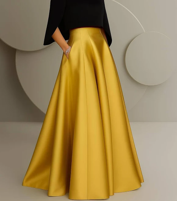 skirt Flowy Satin Maxi Skirt Etsy - Seller $91.46