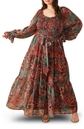 dress Flying Tomato Paisley Smocked Long Sleeve Maxi Dress Nordstrom Rack $64.97