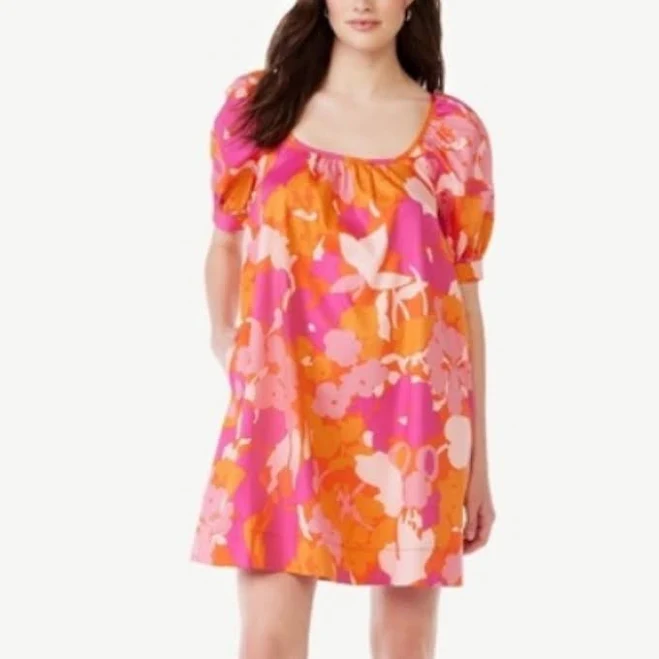 dress Free Assembly Women's Square Neck Puff Sleeve Mini Dress Poshmark $20