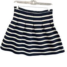 mini skirt Gap Navy Blue White Striped Pleated A-line Mini Skirt Women XS eBay $22