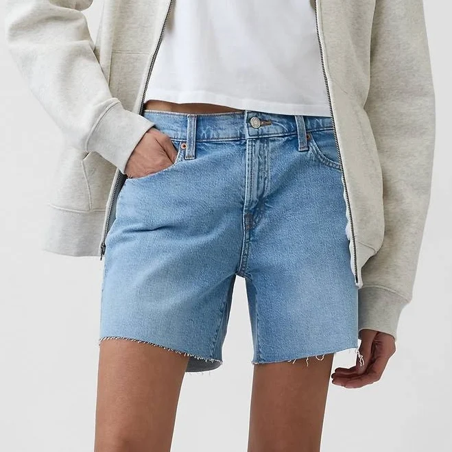 jeans Gap Women's 5" Mid Rise Soft Denim Shorts Gap Factory $29.99