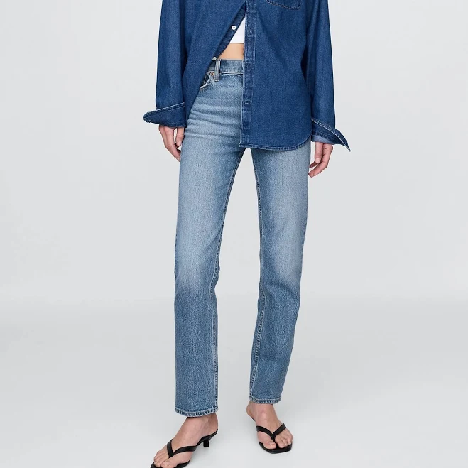 bottoms Gap Women's High Rise ’90s Slim Straight Jeans Gap $44
