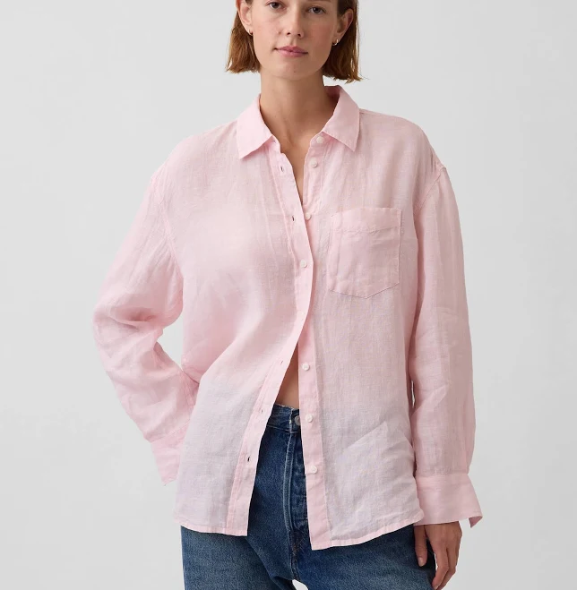 oversized shirt Gap Women's Oversized Linen Shirt Gap $63