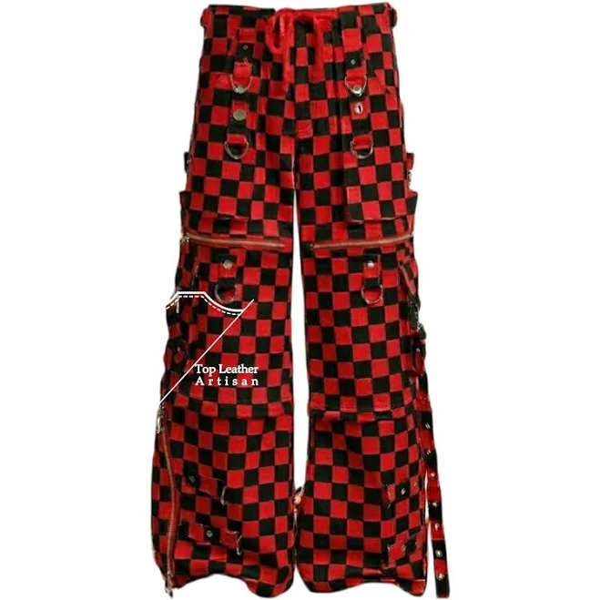 pants Gothic Checkered Cargo Pants Etsy - Seller $113.25
