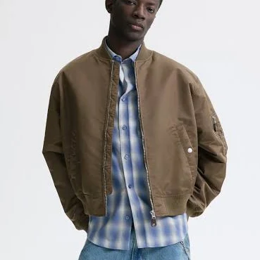 bomber jacket H&M Men's Padded Nylon Bomber Jacket H&M $59.99