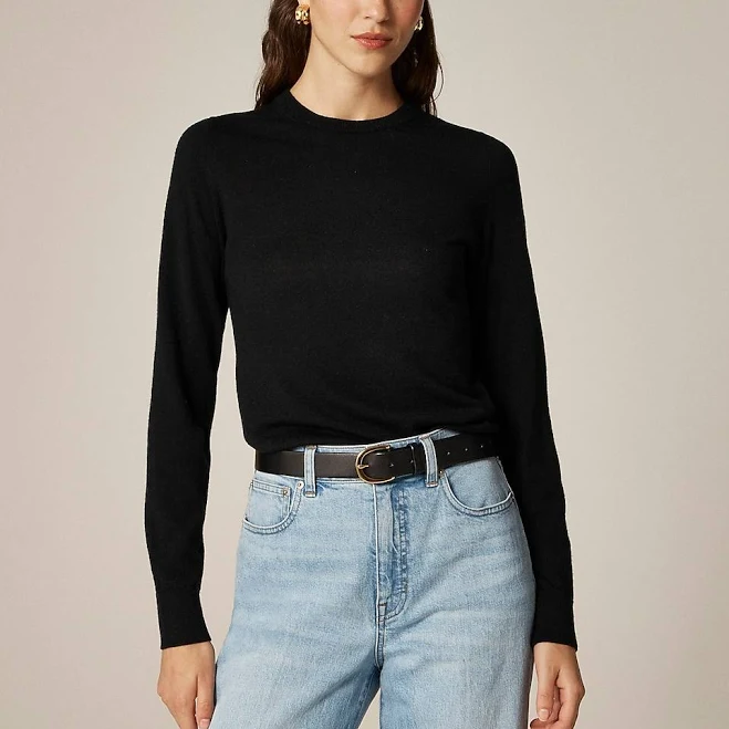 top J.Crew Women's Carolyn Fitted Merino Wool Sweater J.Crew $49.5