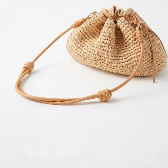 bag Kayu Canary Natural Woven Straw Drawstring Bag KAYU $345