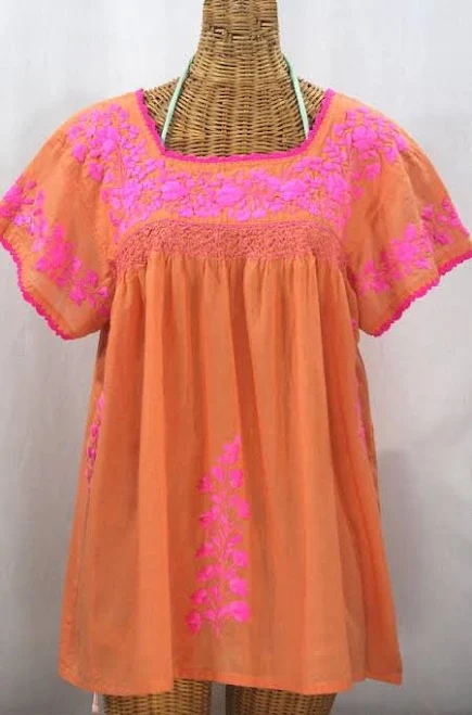 top La Marina Corta Embroidered Peasant Blouse Etsy - Sirenology $76.95