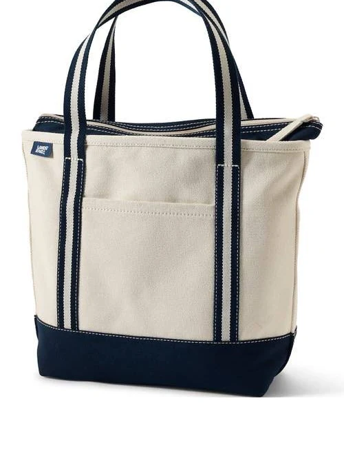 tote bag Lands' End Large 5 Pocket Zip Top Canvas Tote Bag Nordstrom $59.95