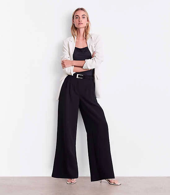 bottoms Loft Women's Versa Crepe Drape Palazzo Pants LOFT $42.48