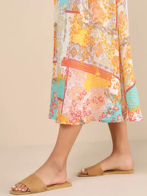 shoes Lulus Flat Square-Toe Slide Sandals Lulus $28