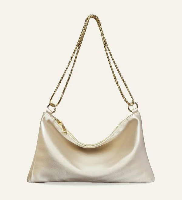 bag Metallic Chain Underarm Bag Apricot Bags Azazie.com $25