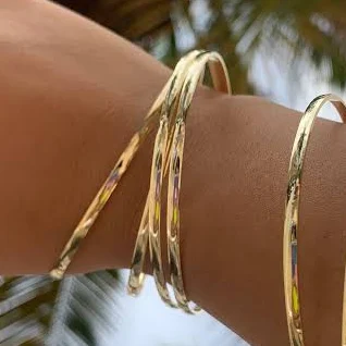 accessory Minimalist Gold Filled Bangle Set of 5 Etsy - ShopMaLiB $125