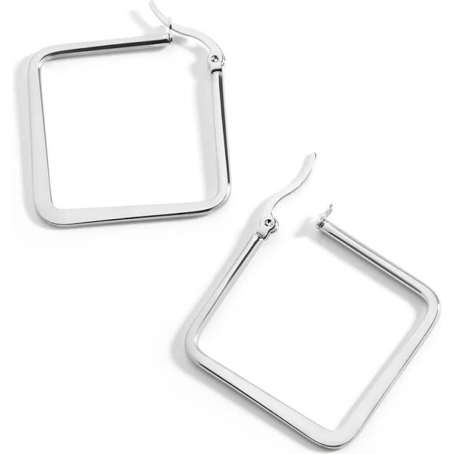 accessory Mint & Lily Geometric Girl Boss Hoop Earrings Nordstrom $26