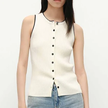 top MO&Co. Women's Button Detail Knit Vest MO&Co. $79