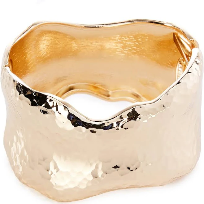 accessory Natasha Accessories Hammered Wavy Statement Hinge Bangle Bracelet Dillard's $38