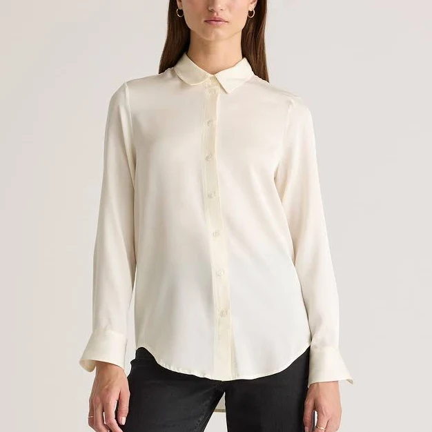 top Quince Women's Washable Stretch Silk Blouse Quince $72