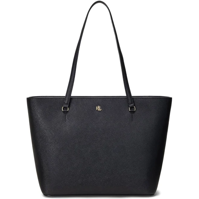 tote bag Ralph Lauren Crosshatch Leather Medium Karly Shopper Tote Macy's $157.5