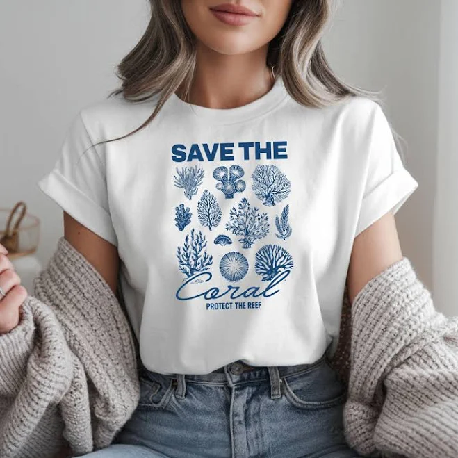 top Save The Coral T-Shirt Etsy - FishOutofWaterTees $8.44