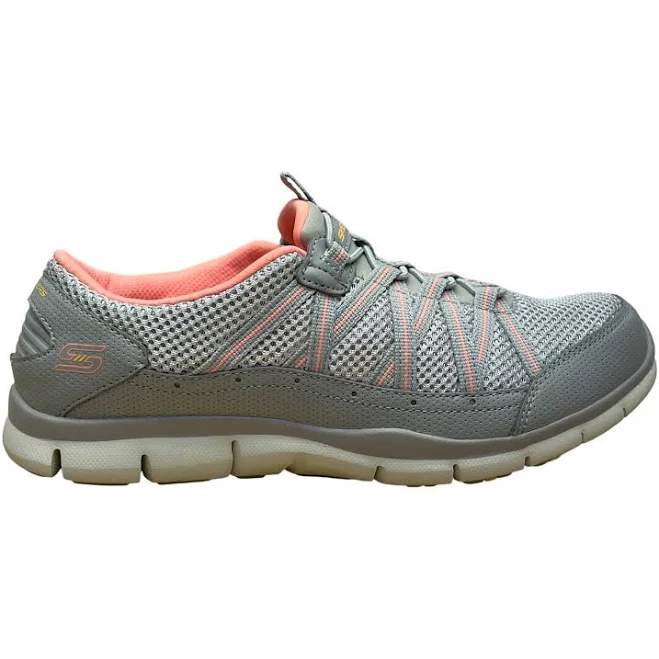 shoes Skechers Women’s Gray Mesh & Coral Pink Lining Air Cooled Sneakers eBay - pickythrifterstore $31.5