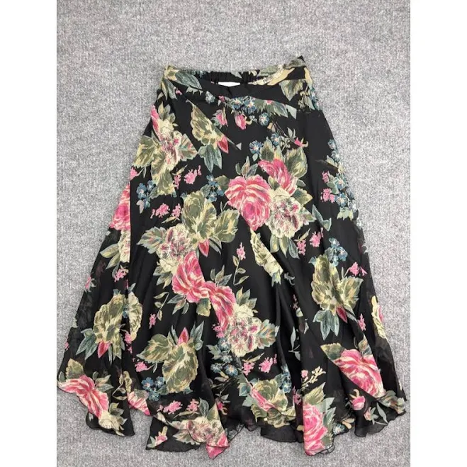 skirt Soft Surroundings Women's Floral A-Line Flowy Lined Skirt Poshmark $26