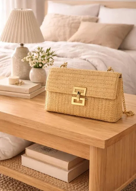 bag Straw Raffia Woven Clutch Etsy - Seller $55.2