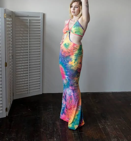 dress Tie Dye Maxi Sagnom Fashion $30