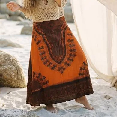 skirt Tribal Print Maxi Skirt Etsy - Seller $90.87