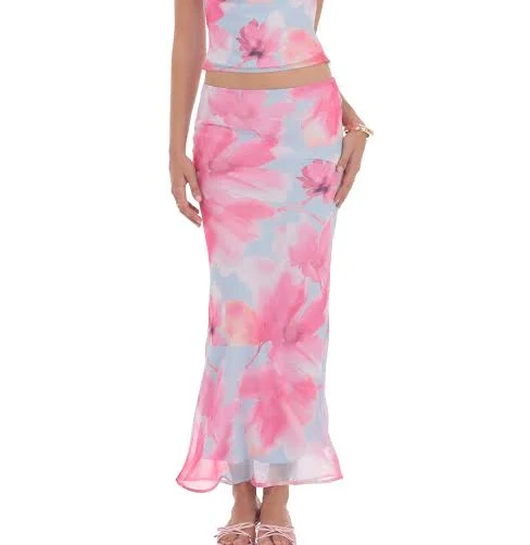 skirt Tropical Floral Maxi Skirt LUCY IN THE SKY $19.95