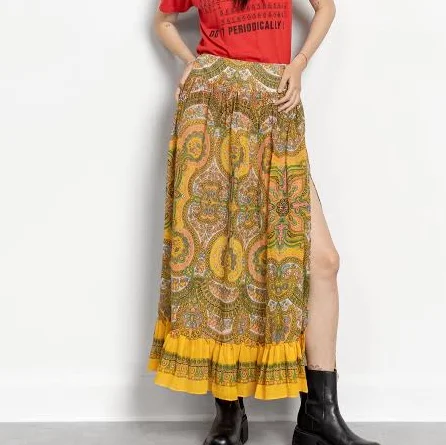 maxi skirt Vintage 70s Paisley Maxi Skirt Etsy - BetterStayTogether $110