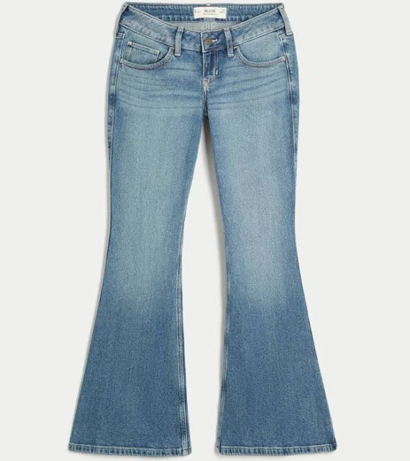 pants Women's Hollister Ultra Low-Rise Wash Flare Jeans Hollister Co - Official $19.99