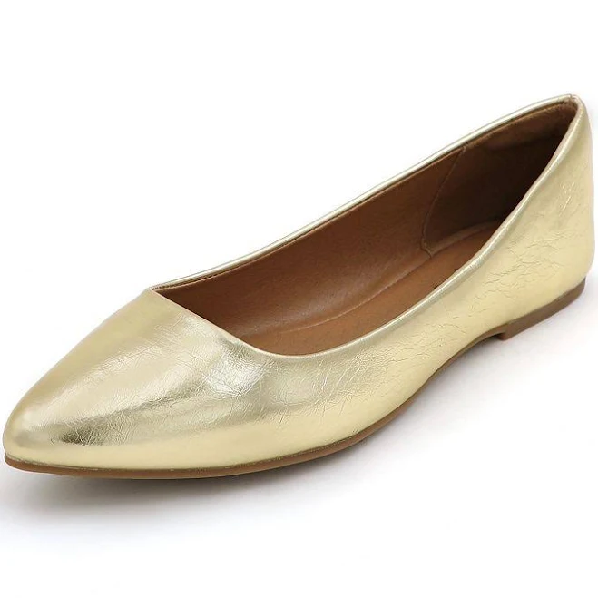 ballet flats Women's Pointed Toe Ballet Flats - Classic Everyday Comfort Shoes, Size: 8, Gold Kohl's $39.99