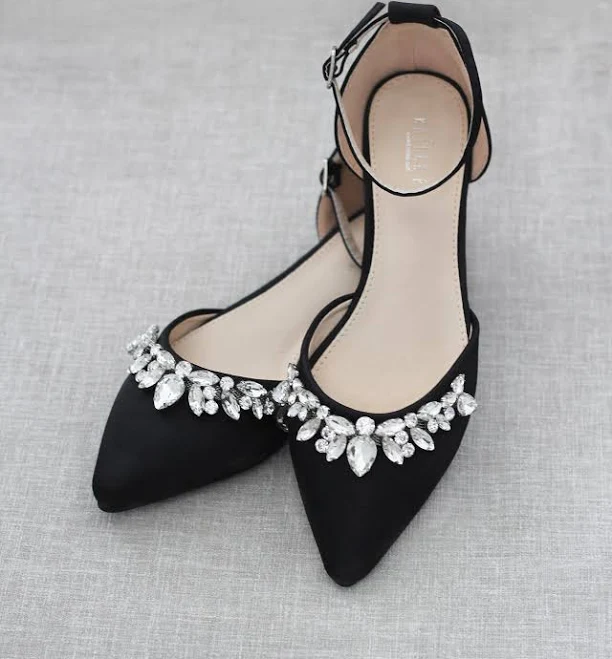 ballet flats Women's Sparkly Teardrop Rhinestone Pointy Toe Flats Etsy - kaileep $119
