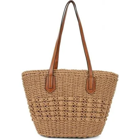 bag Women's Straw Hobo Bag Woven Shoulder Bag Large Totes Summer Travel Beach Handbag Handmade Purse Walmart - Anxin190920 $29.99