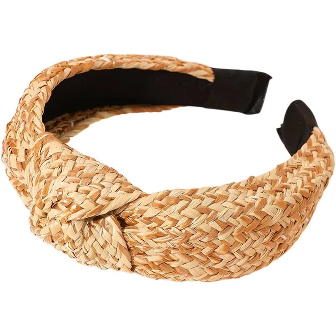 accessory Woven Straw Raffia Top Knot Headband Embellish Your Life $16