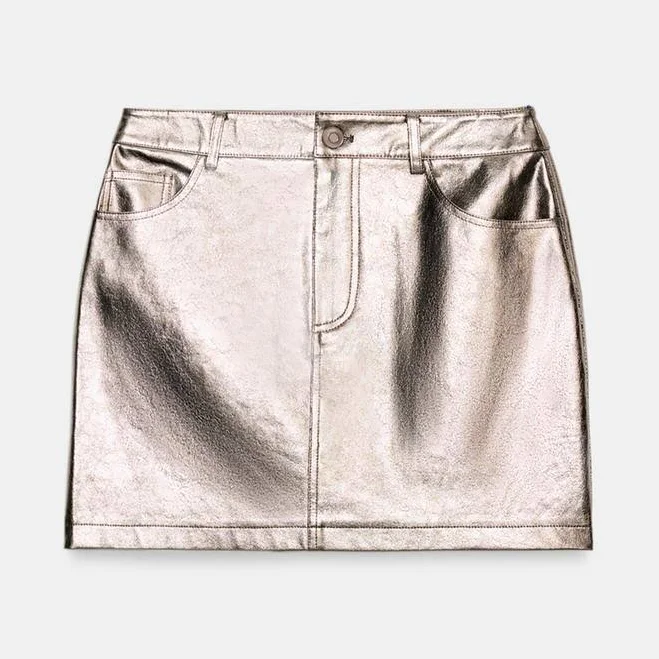 skirt Zara Faux Leather Mini Skirt Zara USA $45.9