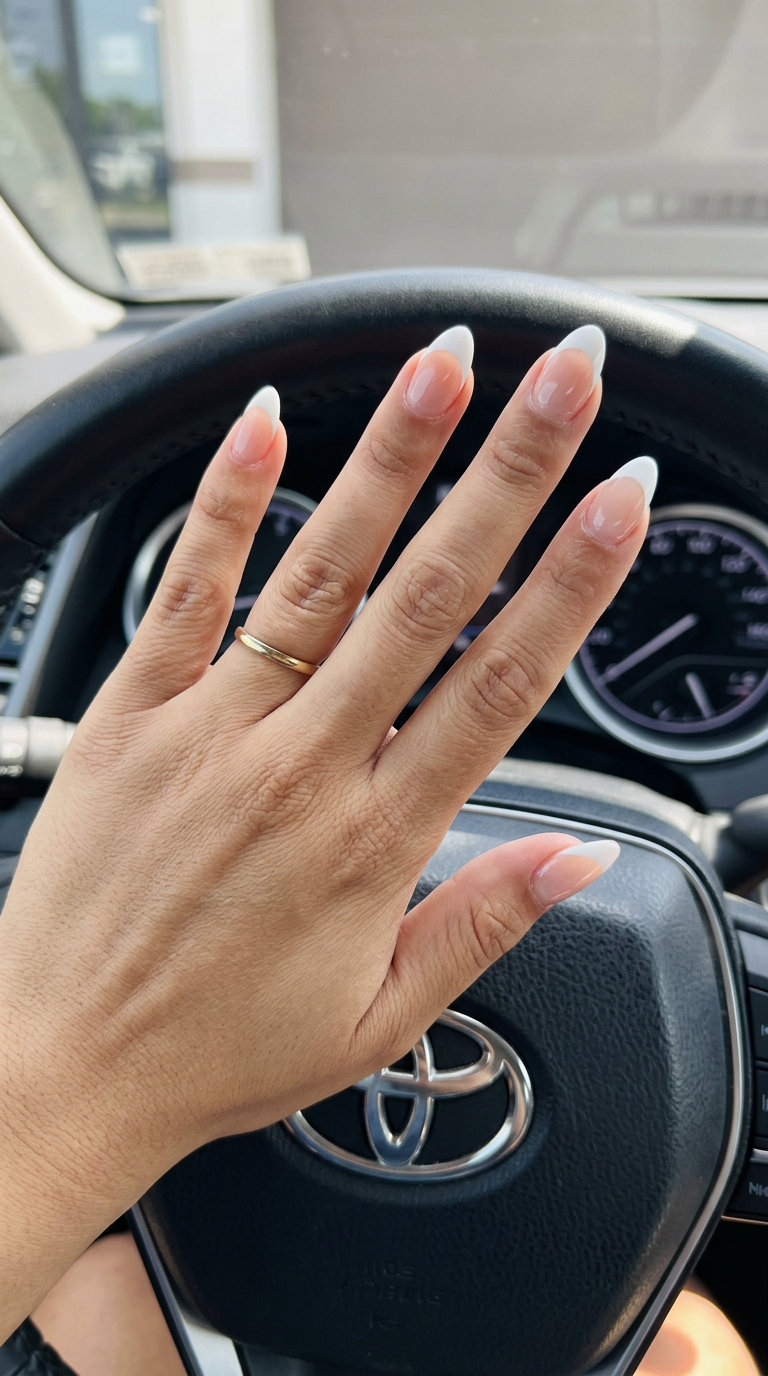 Orange Creamsicle Aura Gradient nails: soft orange to creamy white gradient for romantic summer nail manicure ideas 2026.