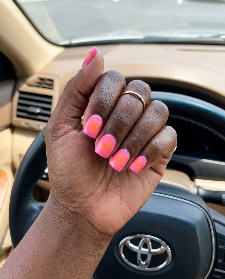 Bright Orange Matte Coffin nails for summer 2026, sultry and confident for date nights and vacations.