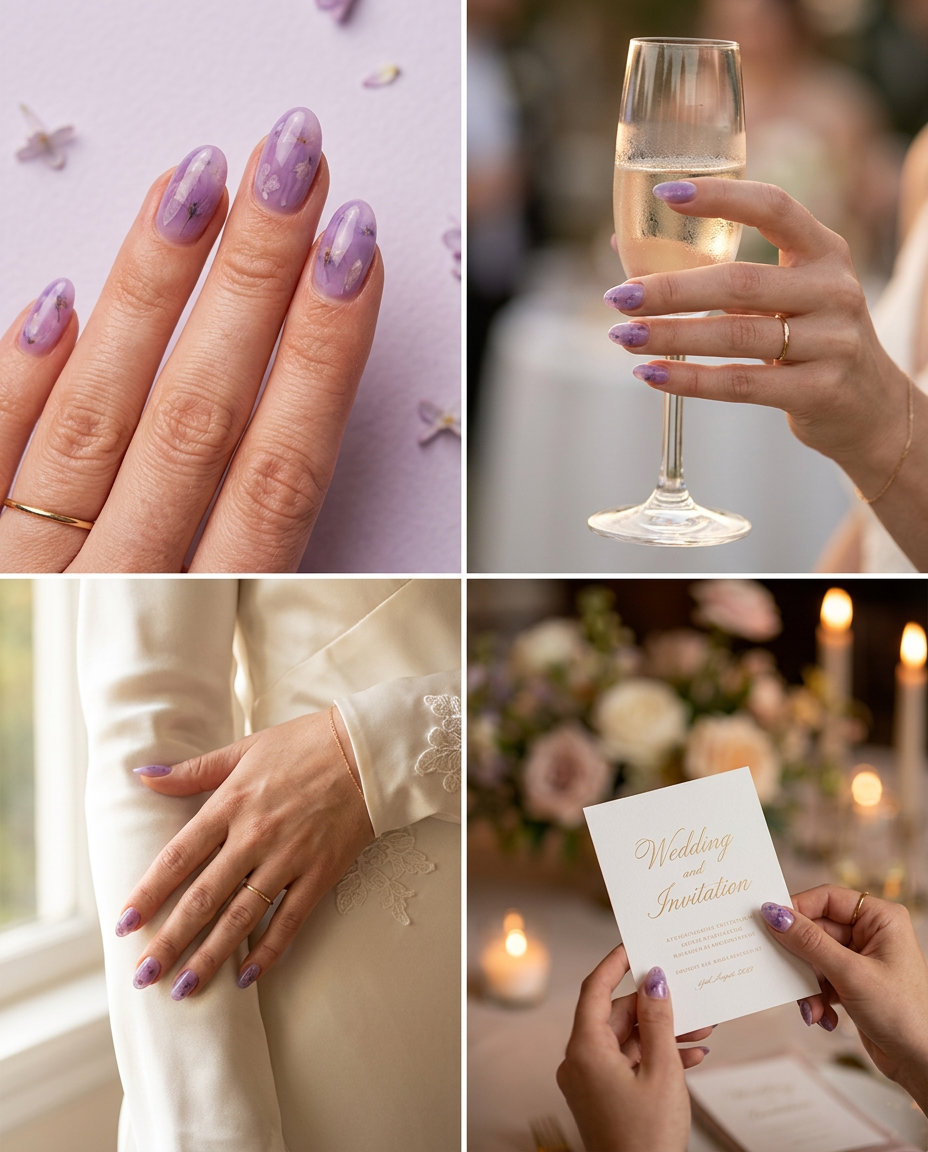 Enchanted floral bath nails, whimsical for summer wedding nails 2026.