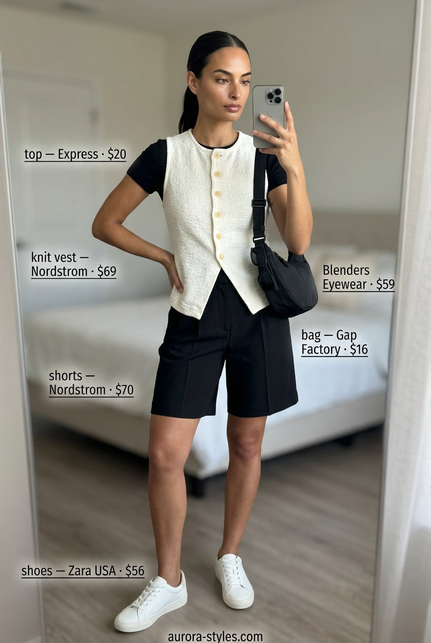 What to Wear with Knit Vest Summer 2026 outfit idea - fashion styling inspiration